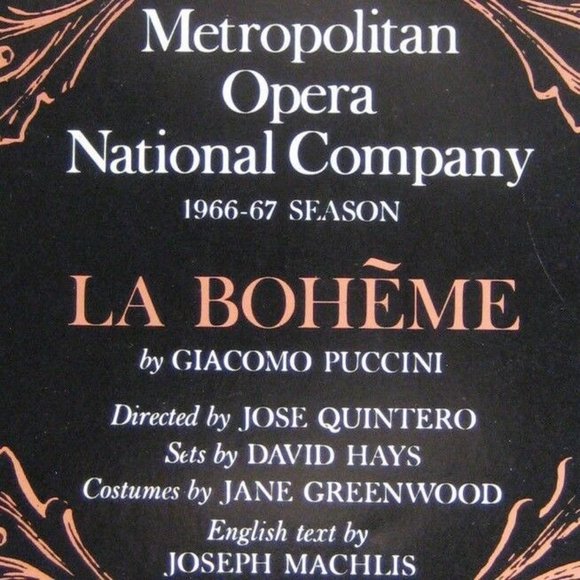 Metropolitan Opera La Boheme Libretto Program 1966 Season Quintero Kennedy - Picture 2 of 5